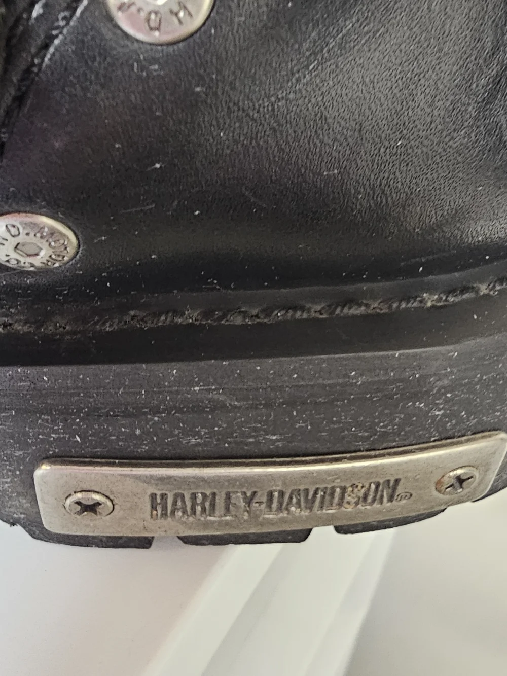 Vintage Harley Davidson USA Steel Toe Biker Boots Mens 8.5 Leather